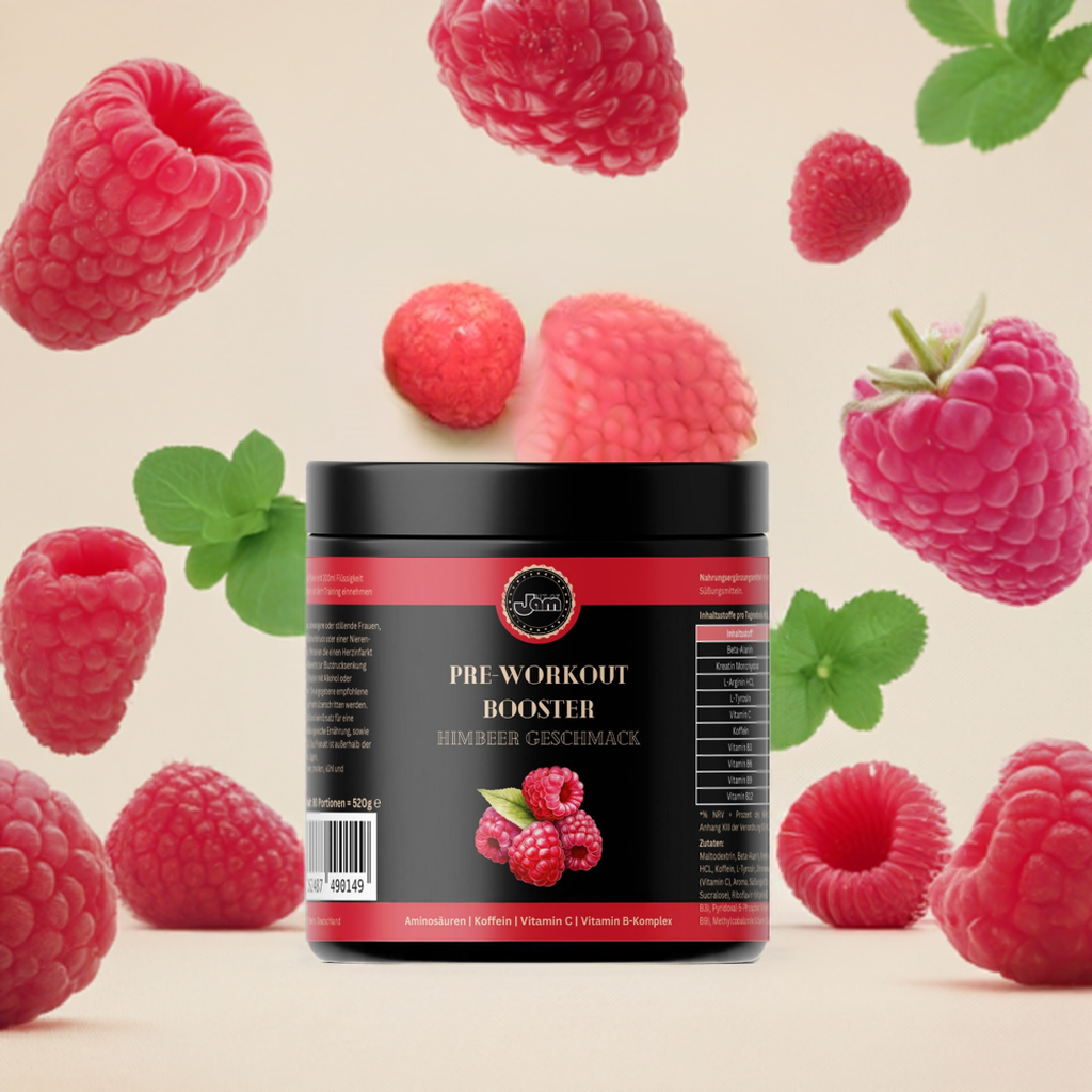 Pre-Workout Booster – Raspberry – 520g | Energy, Muscle Pump & Performance
