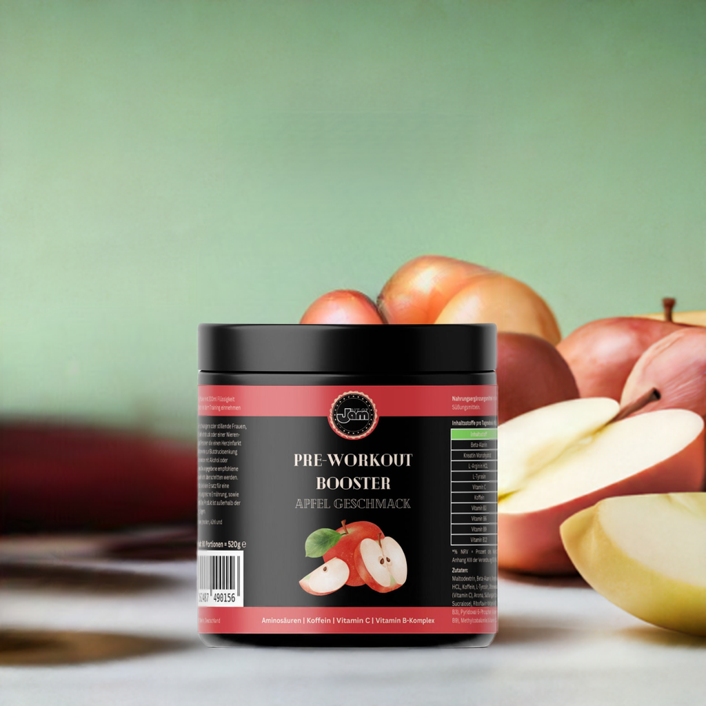 Pre-Workout Booster – Apple – 520g | Energy, Focus & Muscle Pump