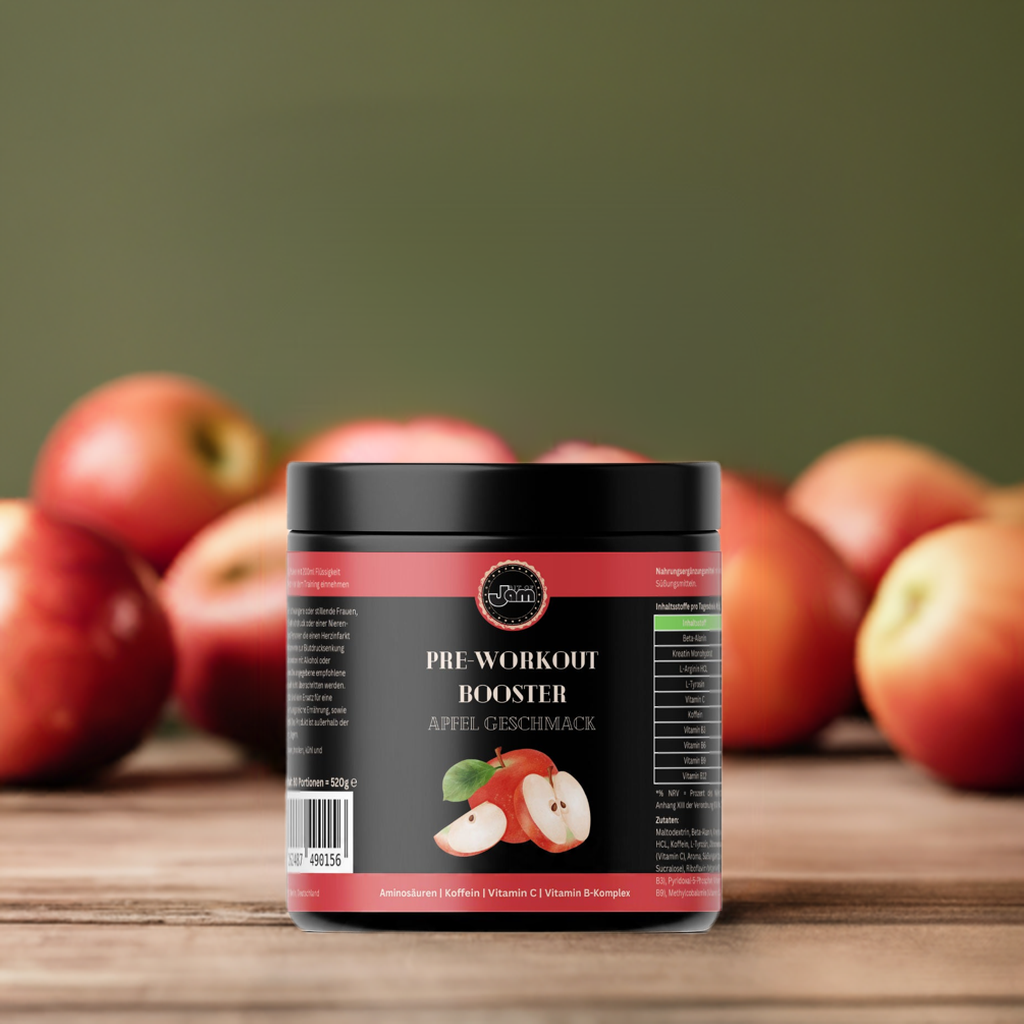 Pre-Workout Booster – Apple – 520g | Energy, Focus & Muscle Pump