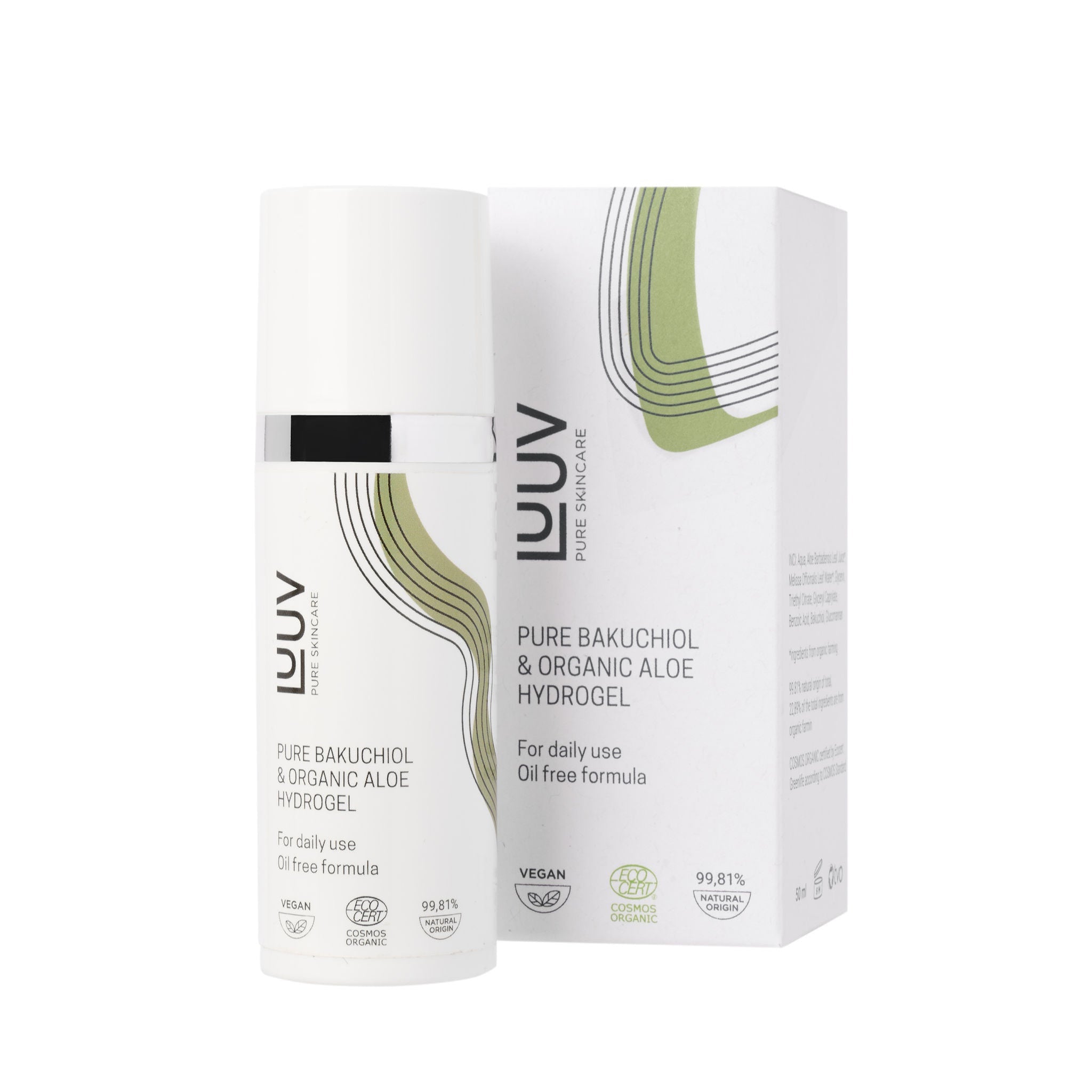 Pure Bakuchiol & Organic Aloe Hydrogel COSMOS, 50 ml